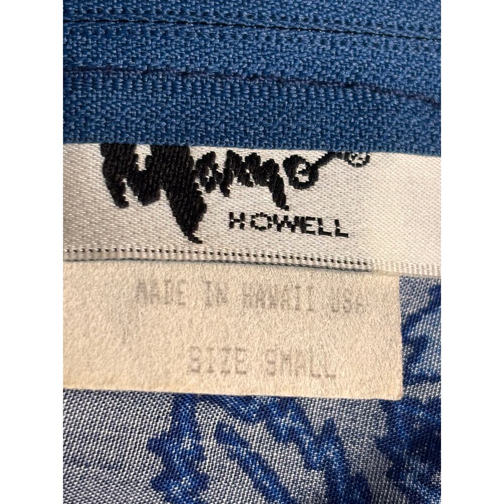 Vintage Mamo Howell Hawaiian Cocktail  Blue Maxi Slipdress Rayon Small Vacation - Picture 8 of 9